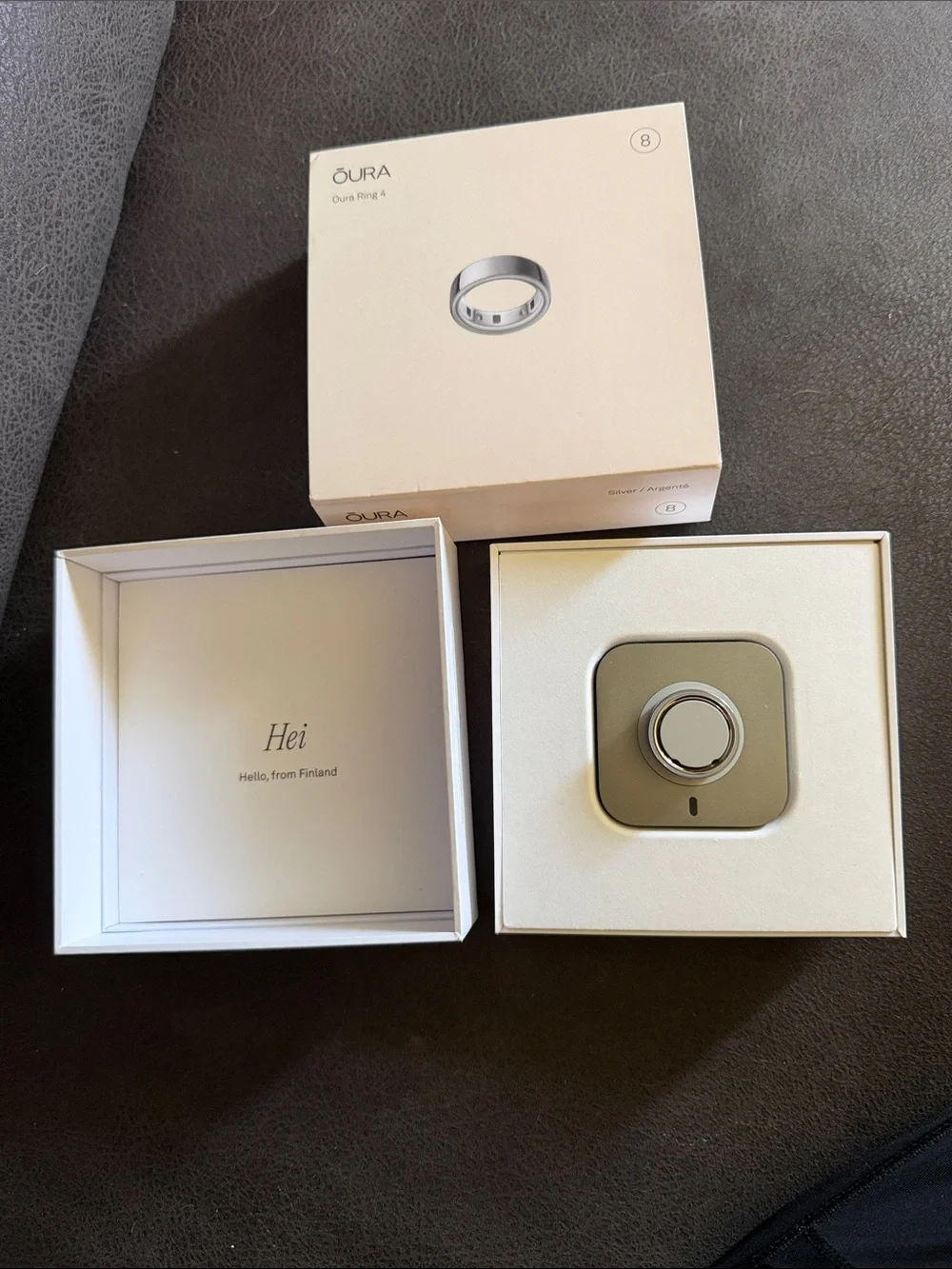 Oura Silver Smart Ring - Size 8